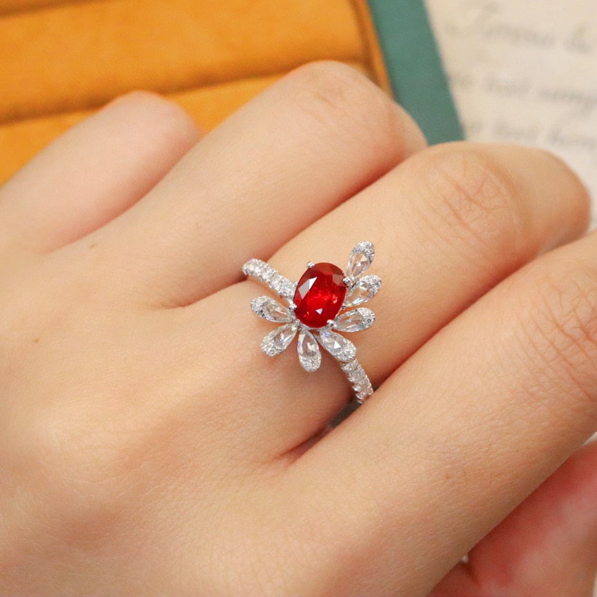 14k Gold 1.52 Ctw Natural Ruby & Diamond Ring - 5