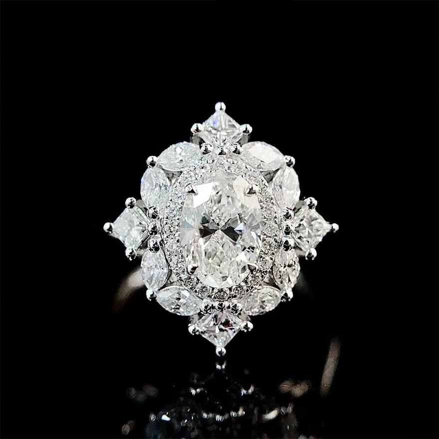 Gia Certified 14k Gold 1.88 Ctw Natural H Si2 Oval Diamond Ring/pendant( Without Chain ): Ref:230972440 // gold content:14k gold // ring size:7. 25us // // main gemstone:diamond // certified:gia // shape:oval // carat weight:1. 00ct // clarity grade:si2 // color:h // treatment:natural