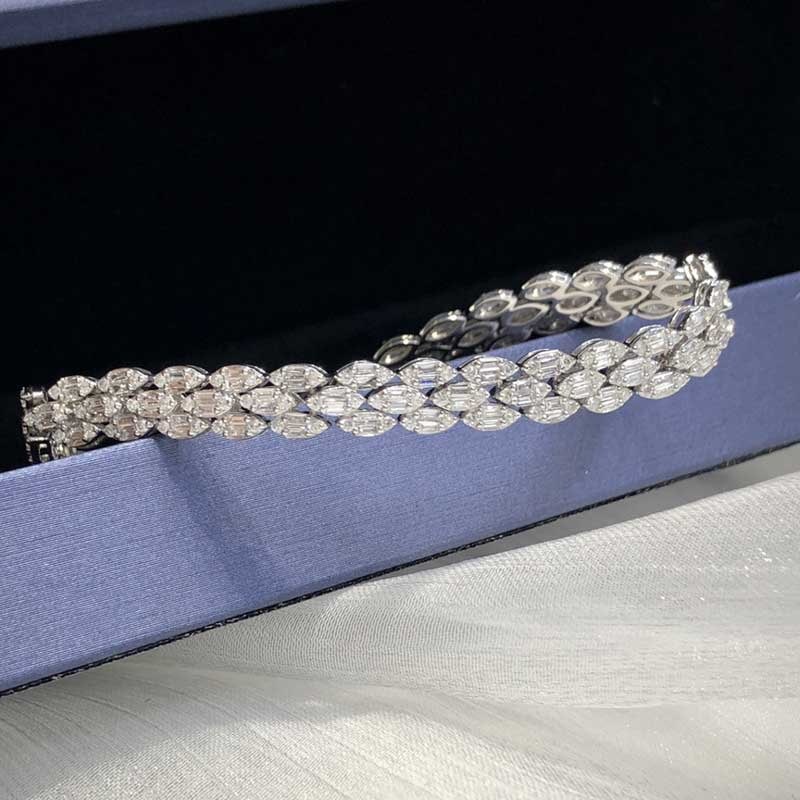 14k Gold 3.18 Ct Natural H Diamond Bracelet (1 of 6)
