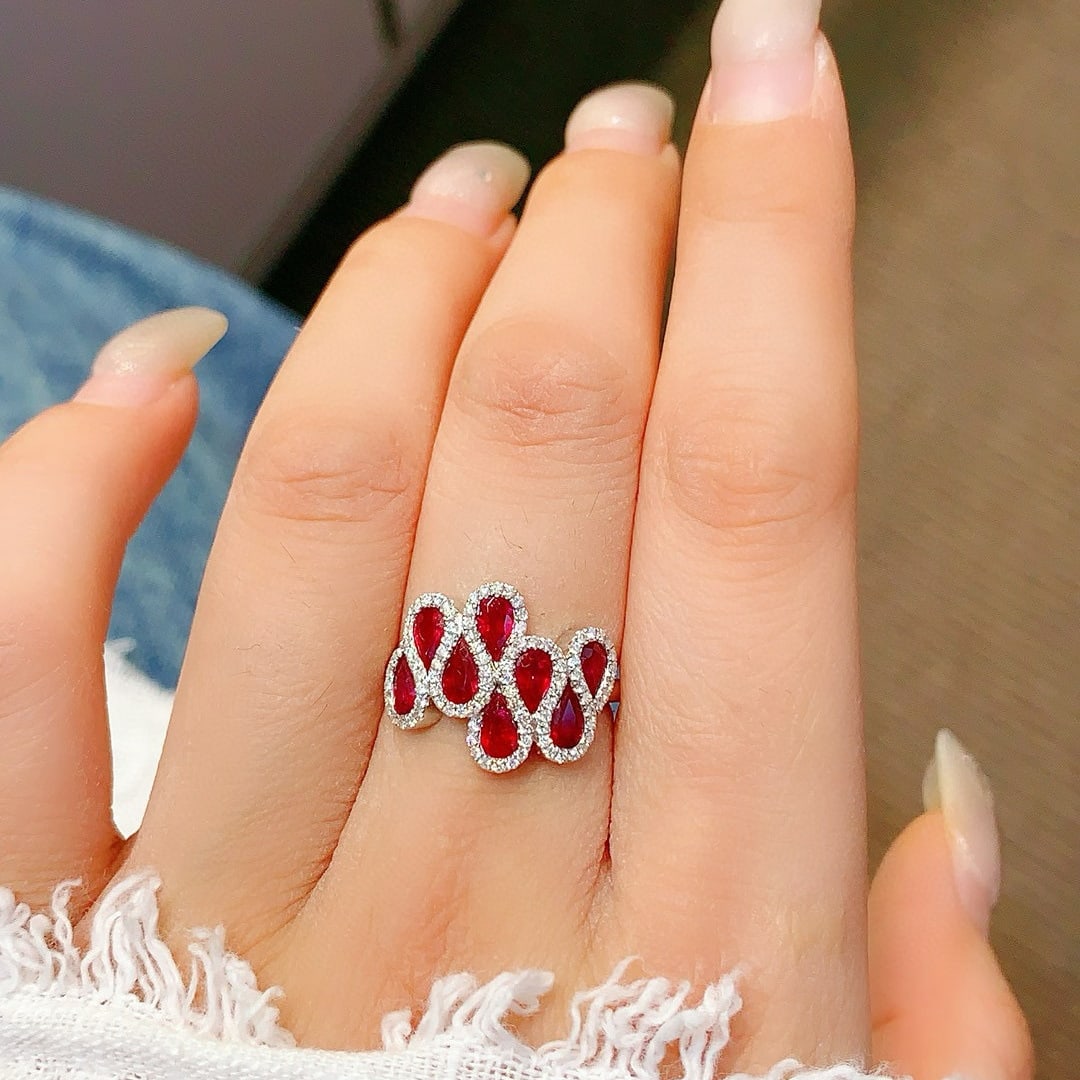 14k Gold 2.52 Ctw Natural Ruby & Diamond Ring - 2