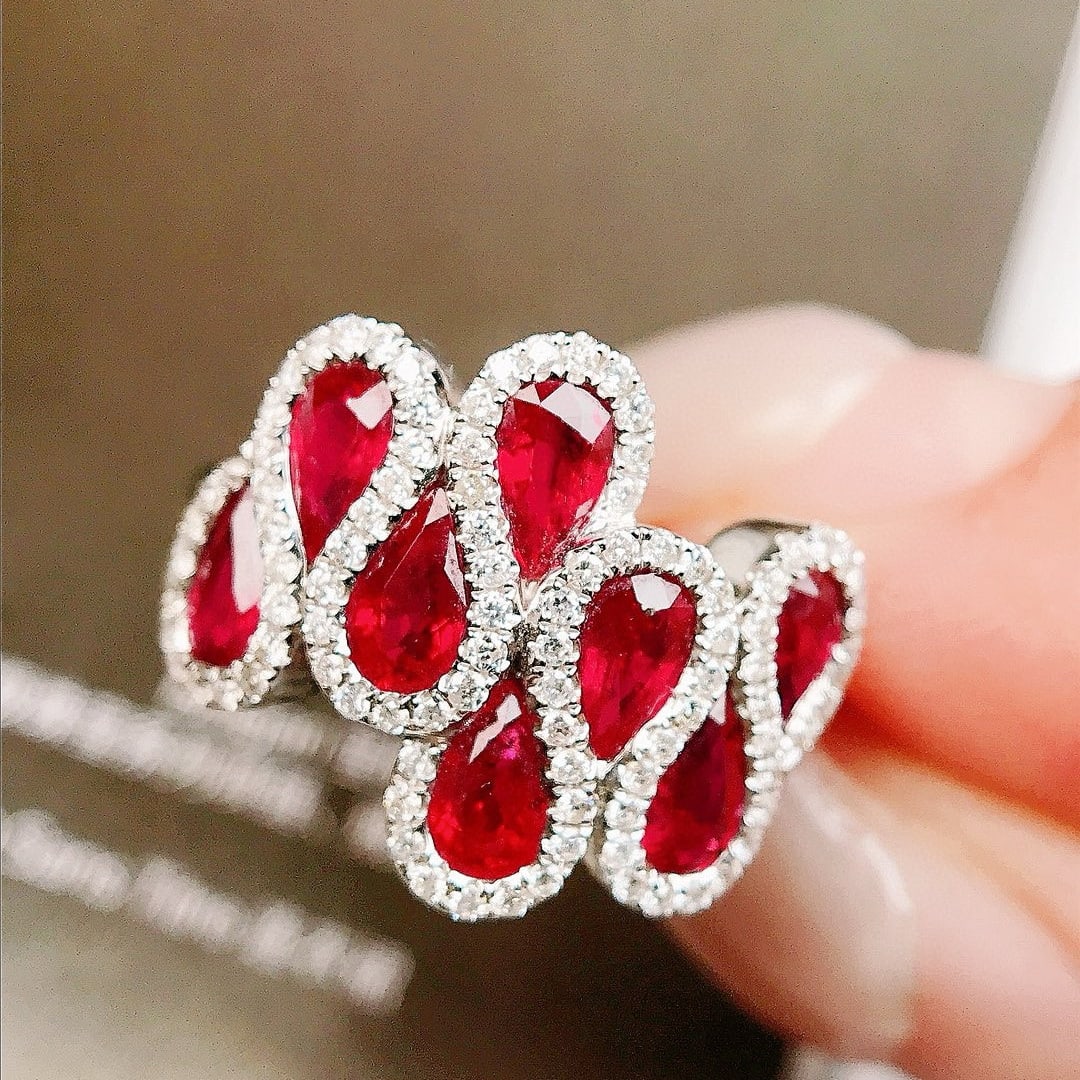 14k Gold 2.52 Ctw Natural Ruby & Diamond Ring - 3