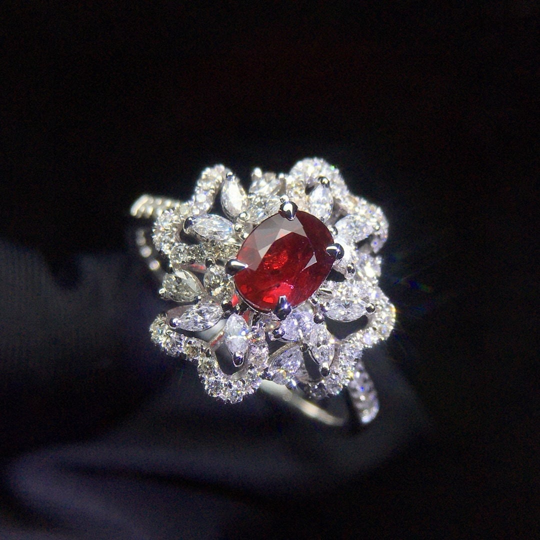 14k Gold 1.50 Ctw Natural Ruby & Diamond Ring - 2