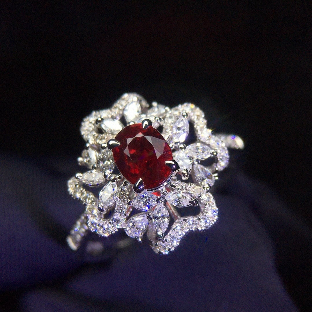 14k Gold 1.50 Ctw Natural Ruby & Diamond Ring - 3