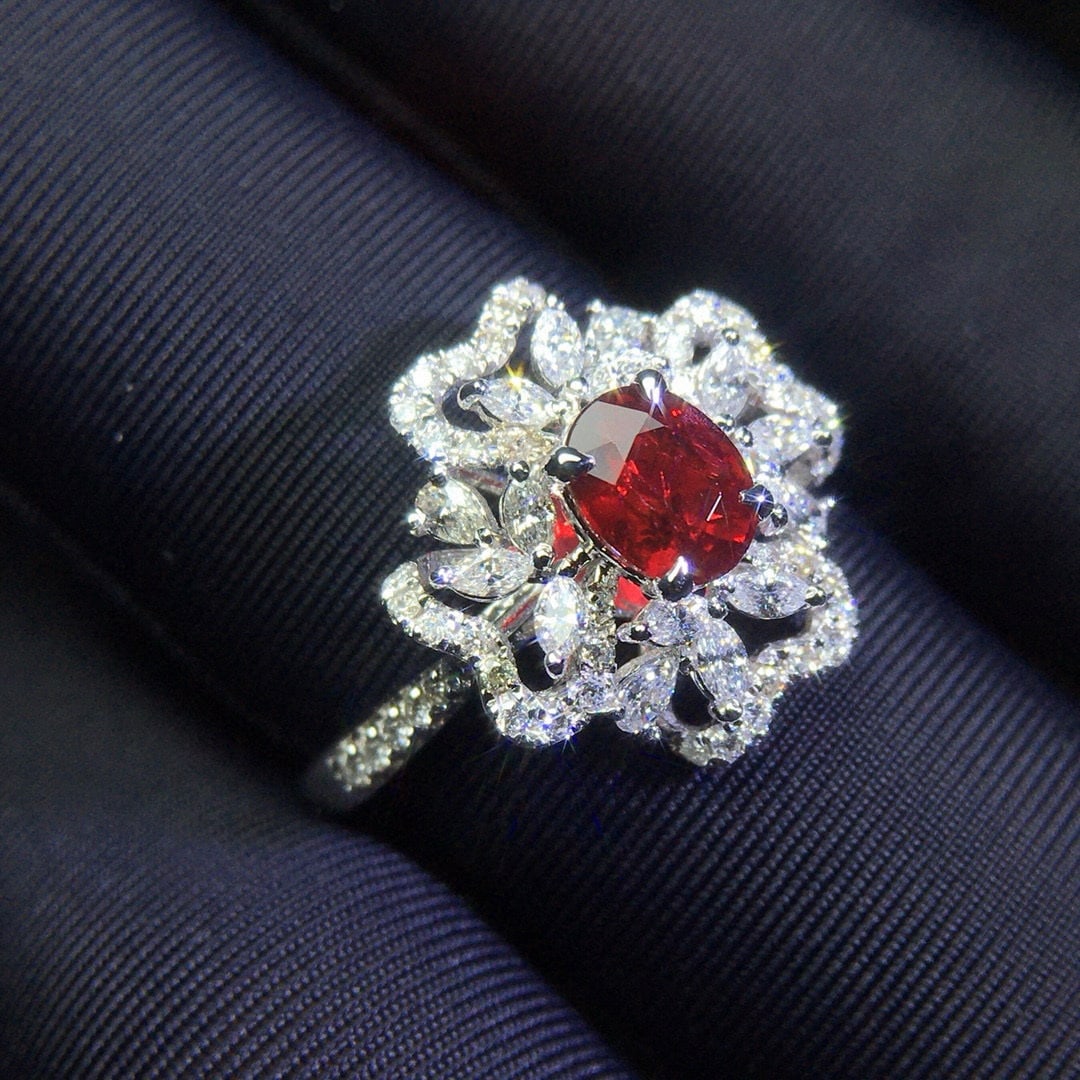 14k Gold 1.50 Ctw Natural Ruby & Diamond Ring - 4