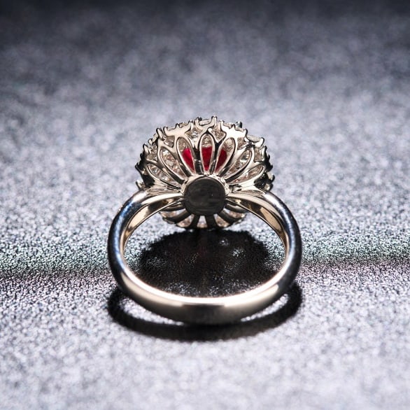 14k Gold 1.93 Ctw Natural Ruby & Diamond Ring - 4