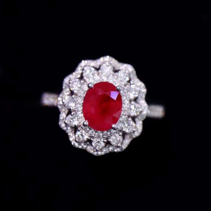 14k Gold 2.10 Ctw Natural Ruby & Diamond Ring - 2