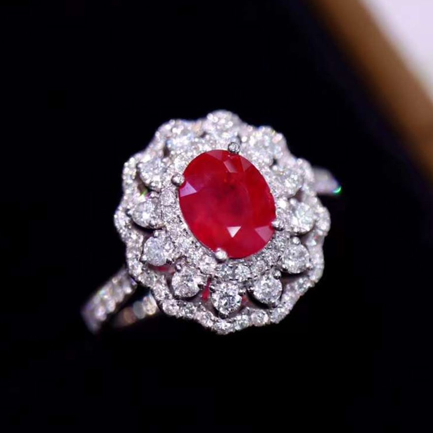 14k Gold 2.10 Ctw Natural Ruby & Diamond Ring - 4