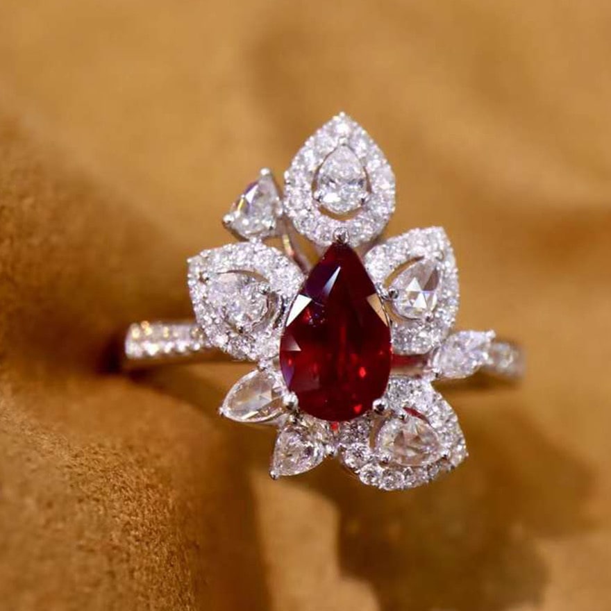 14k Gold 1.65 Ctw Natural Ruby & Diamond Ring (1 of 5)
