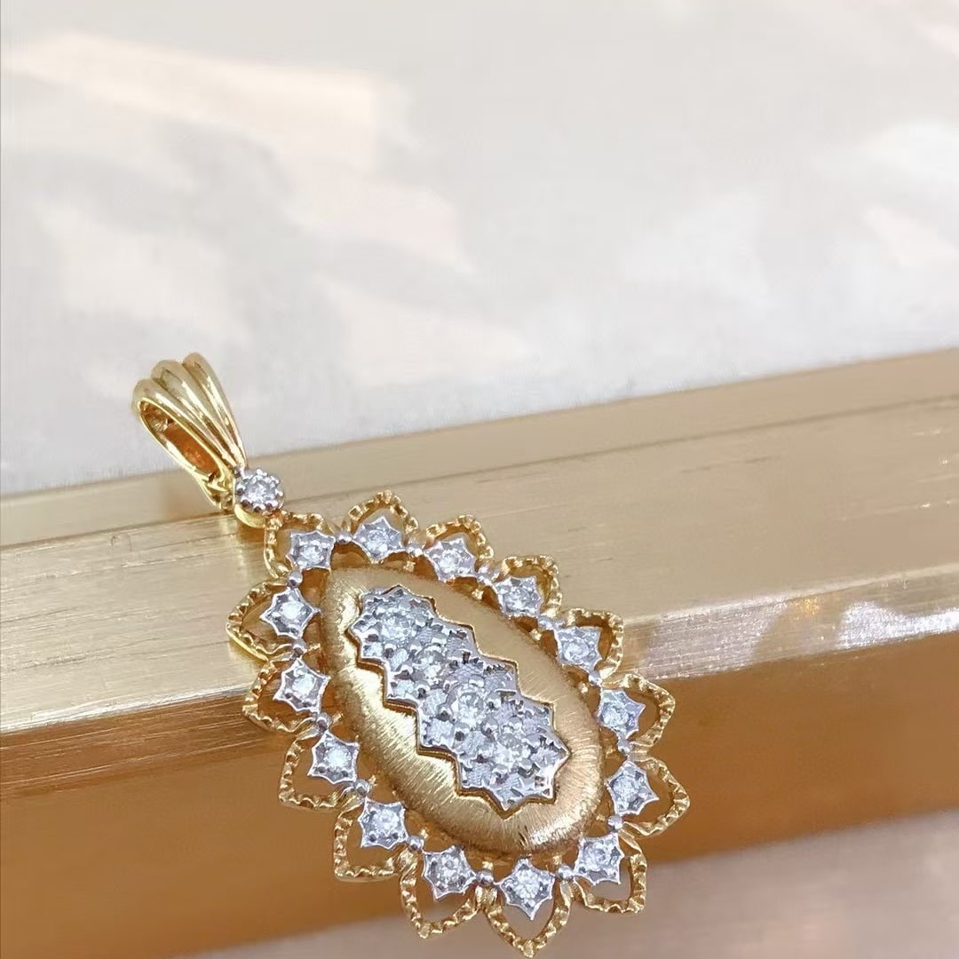 14k Gold 0.18 Ct Natural H Diamond Pendant( Without Chain ): Ref:230974166 // gold content:14k gold // main gemstone:diamond // shape:round // carat weight:0. 18ct // clarity grade:vs-si // color:h // treatment:natural // cut grade:g // Condition: NewLow