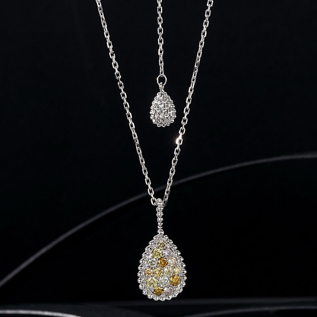 14k Gold 0.80 Ct Natural Color Diamond Necklace: Ref:230974307 // gold content:14k gold // main gemstone:diamond // shape:round // carat weight:0. 80ct // clarity grade:vs-si // color:color // treatment:natural // cut grade:g // Condition: NewLow