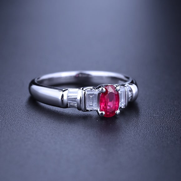 14k Gold 1.09 Ctw Natural Ruby & Diamond Ring - 2