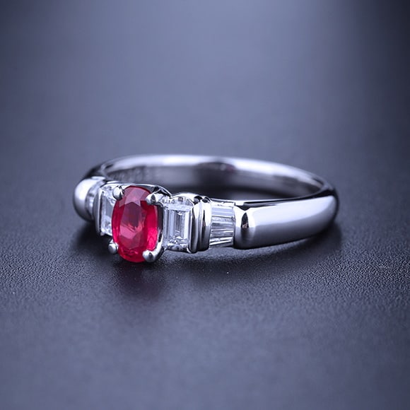 14k Gold 1.09 Ctw Natural Ruby & Diamond Ring - 3