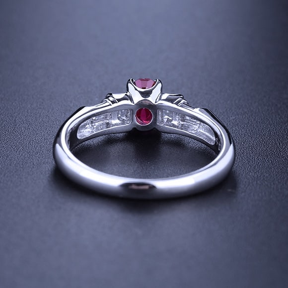 14k Gold 1.09 Ctw Natural Ruby & Diamond Ring - 4