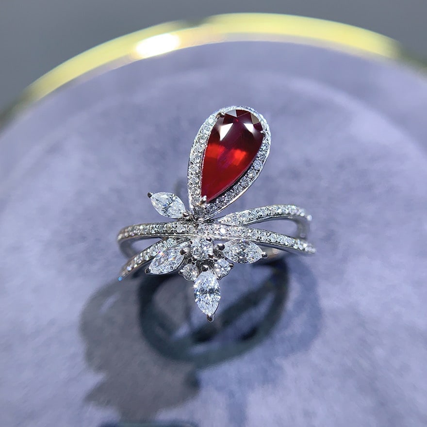 14k Gold 1.62 Ctw Natural Ruby & Diamond Ring - 2