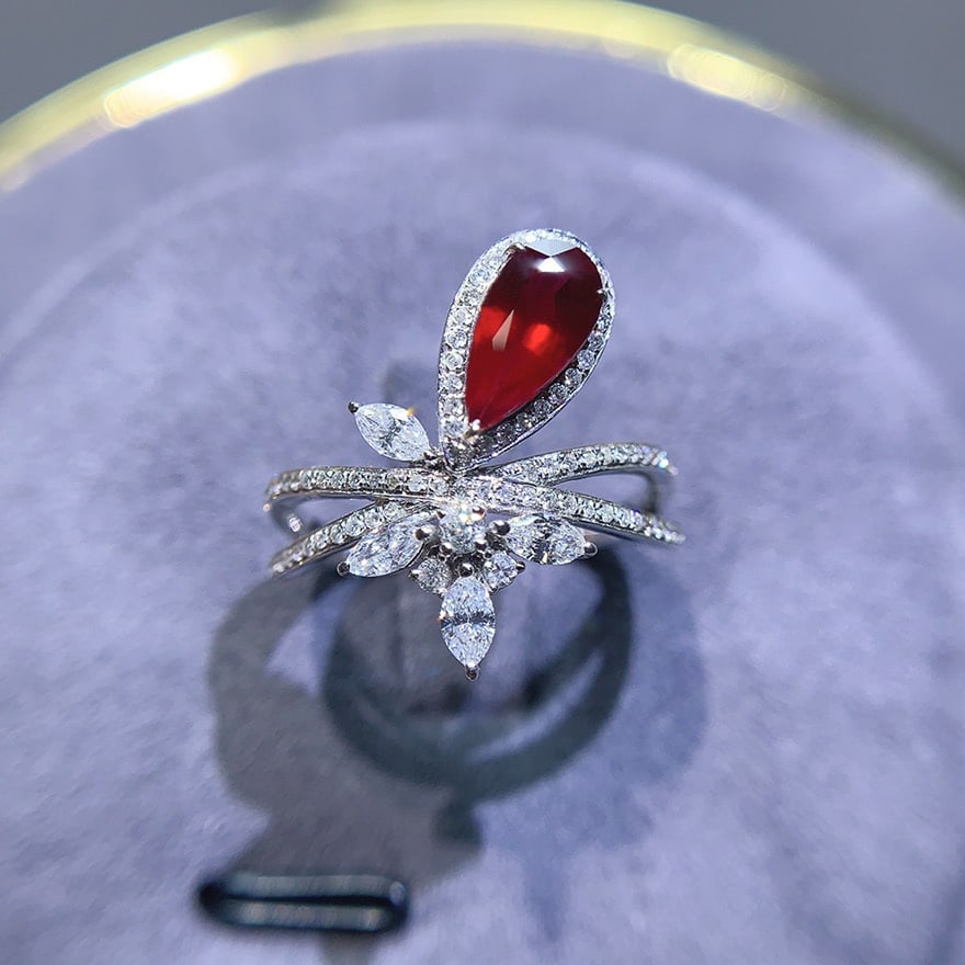 14k Gold 1.62 Ctw Natural Ruby & Diamond Ring - 4