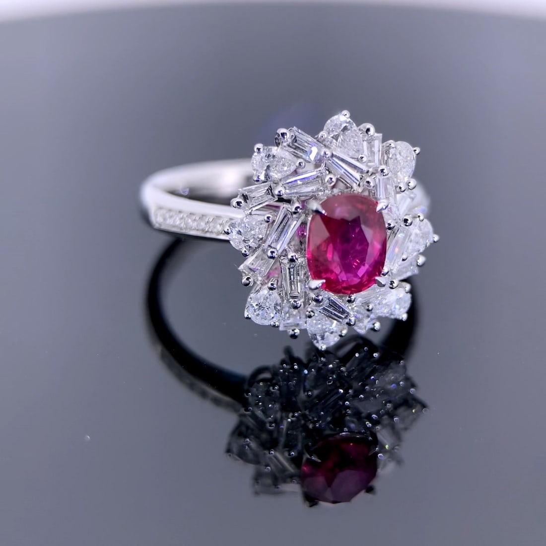 14k Gold 1.99 Ctw Natural Ruby & Diamond Ring - 2