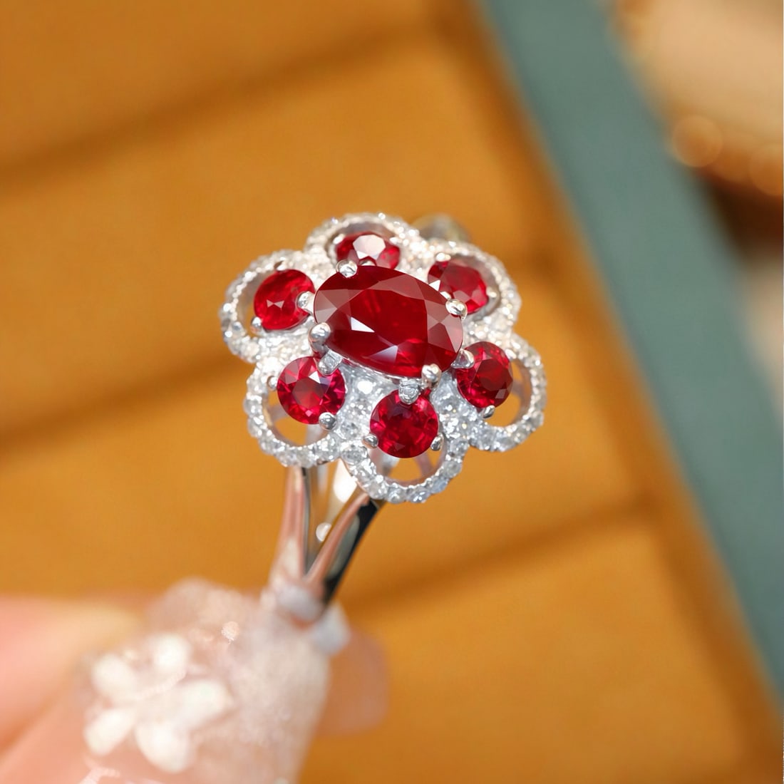 14k Gold 1.01 Ctw Natural Ruby & Ruby Ring - 2