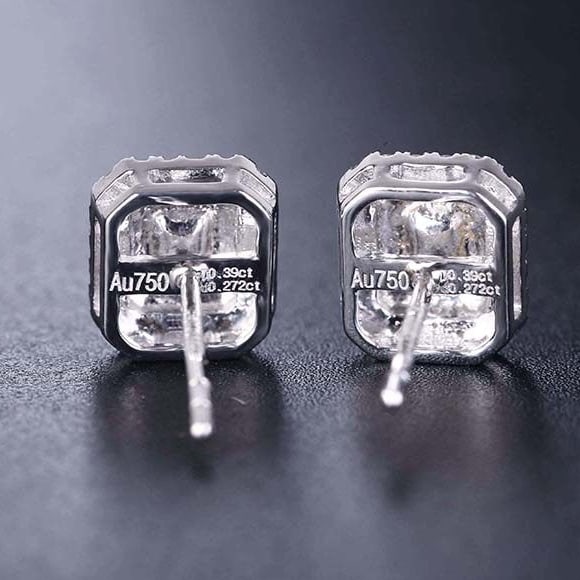 14k Gold 0.66 Ctw Natural Yellow Diamond & Color Diamond Earrings - 4