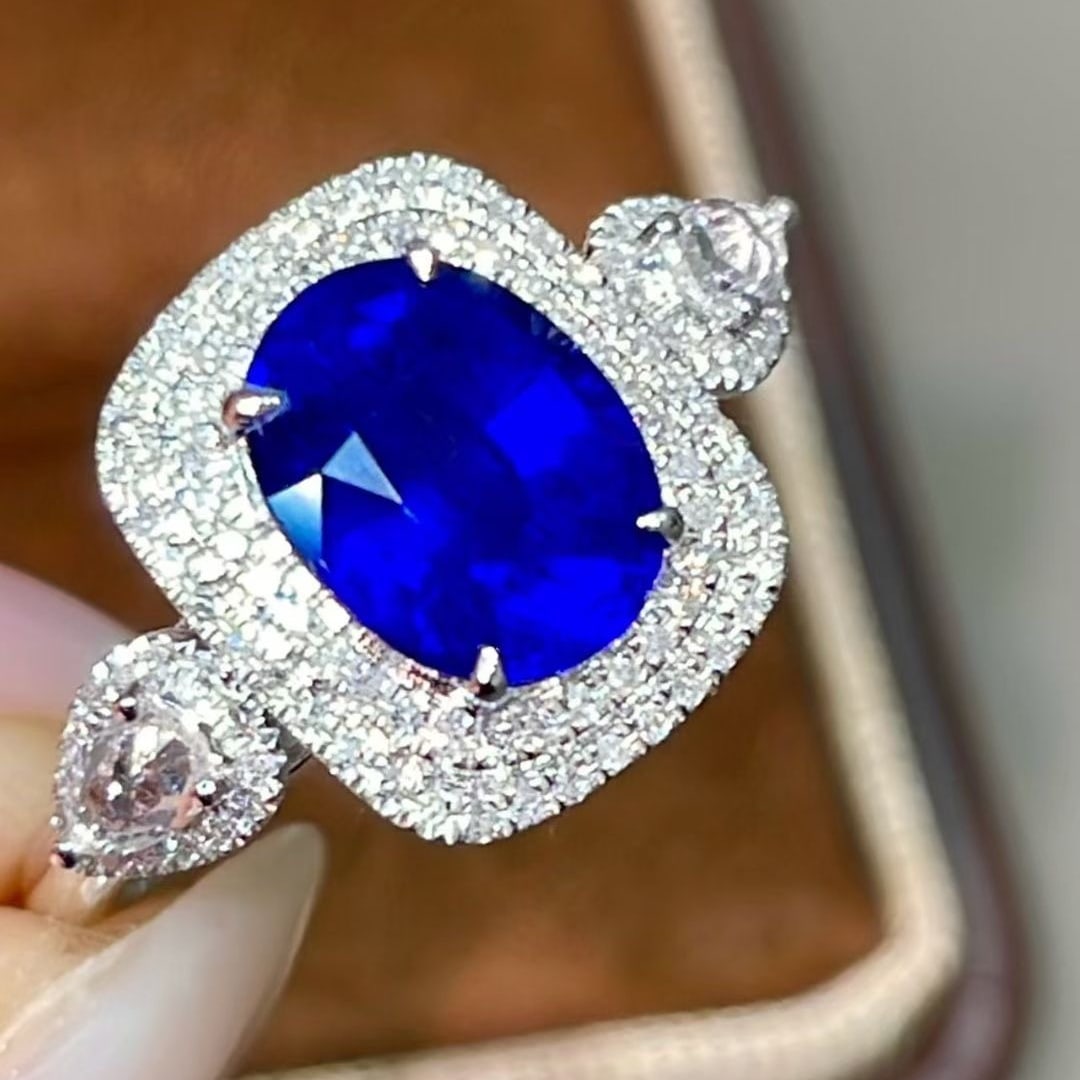 14k Gold 2.48 Ctw Natural Sapphire & Diamond Ring - 5