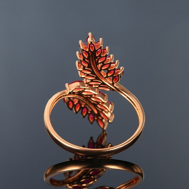 14k Gold 0.98 Ctw Natural Ruby & Diamond Ring - 4