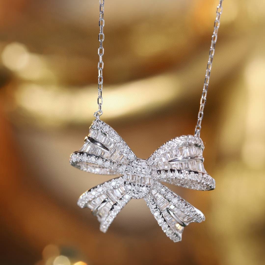 14k Gold 1.00 Ct Natural H Diamond Necklace - 3