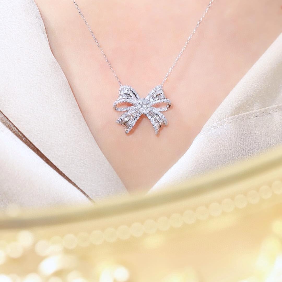 14k Gold 1.00 Ct Natural H Diamond Necklace - 8