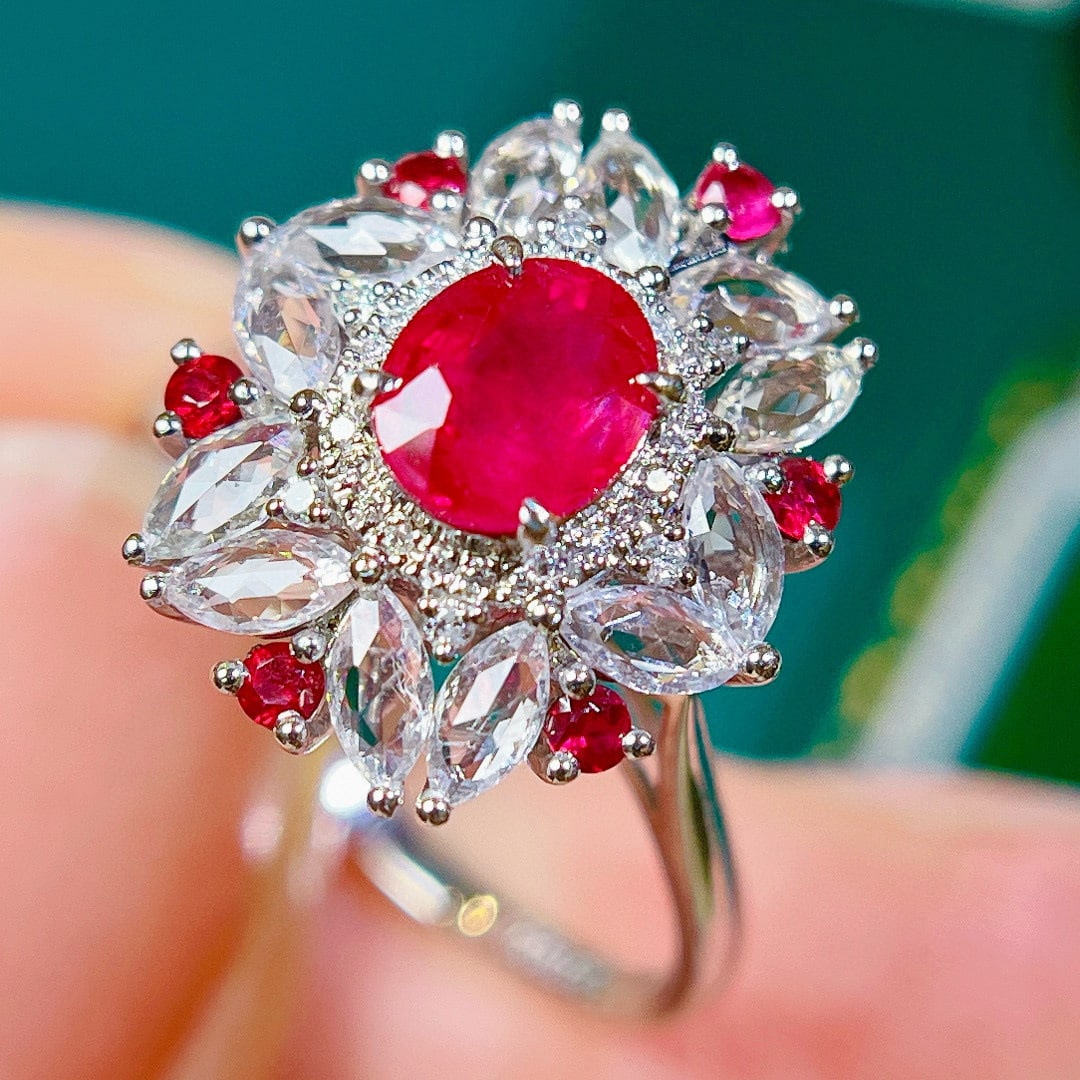 14k Gold 1.22 Ctw Natural Ruby & Diamond Ring/pendant( Without Chain ) - 6