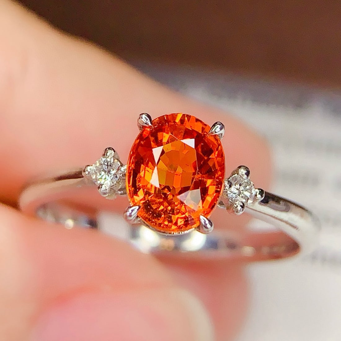 14k Gold 1.55 Ct Natural Sapphire & Diamond Ring - 4