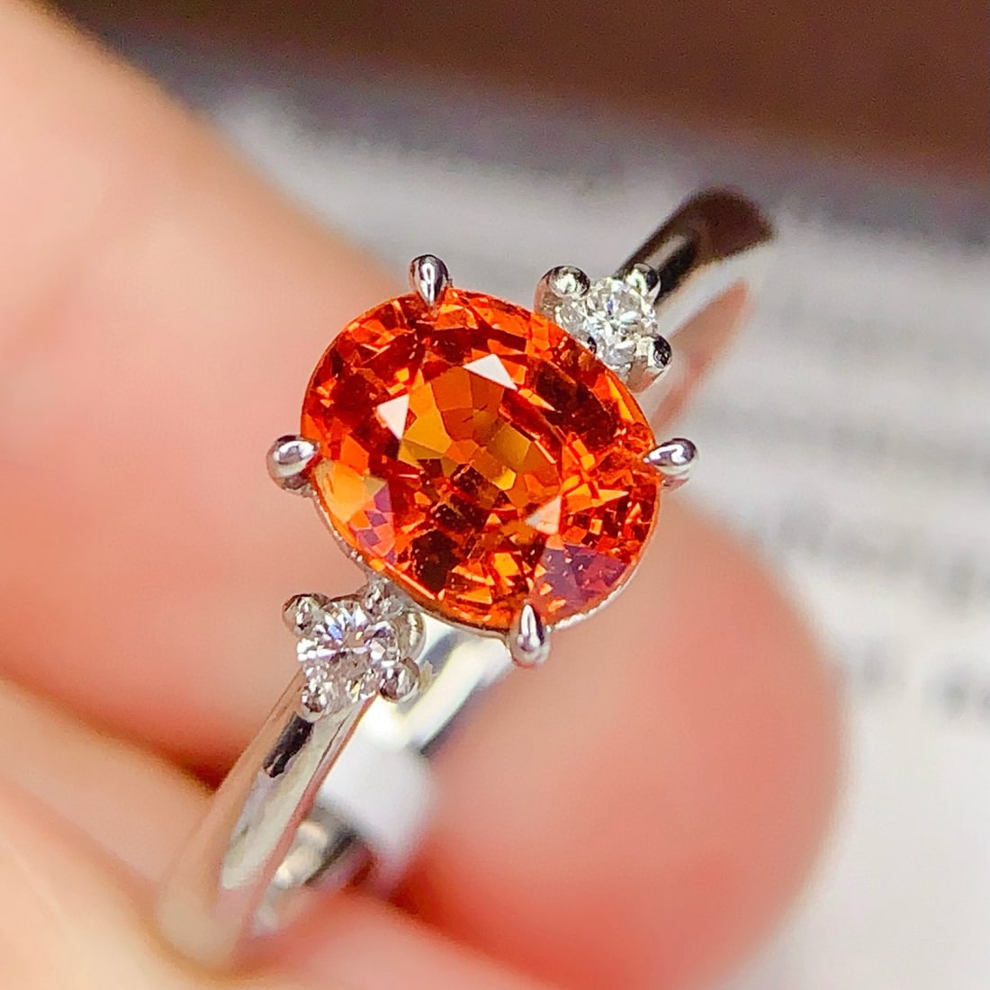 14k Gold 1.55 Ct Natural Sapphire & Diamond Ring - 5