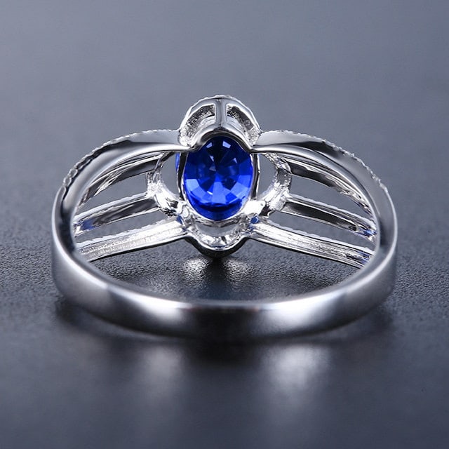 14k Gold 1.28 Ctw Natural Sapphire & Sapphire Ring - 4