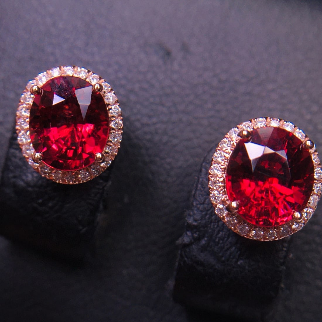 14k Gold 2.92 Ct Natural Tourmaline & Diamond Earrings - 3