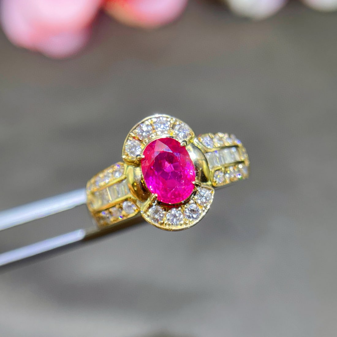 14k Gold 1.86 Ctw Natural Sapphire & Diamond Ring - 2