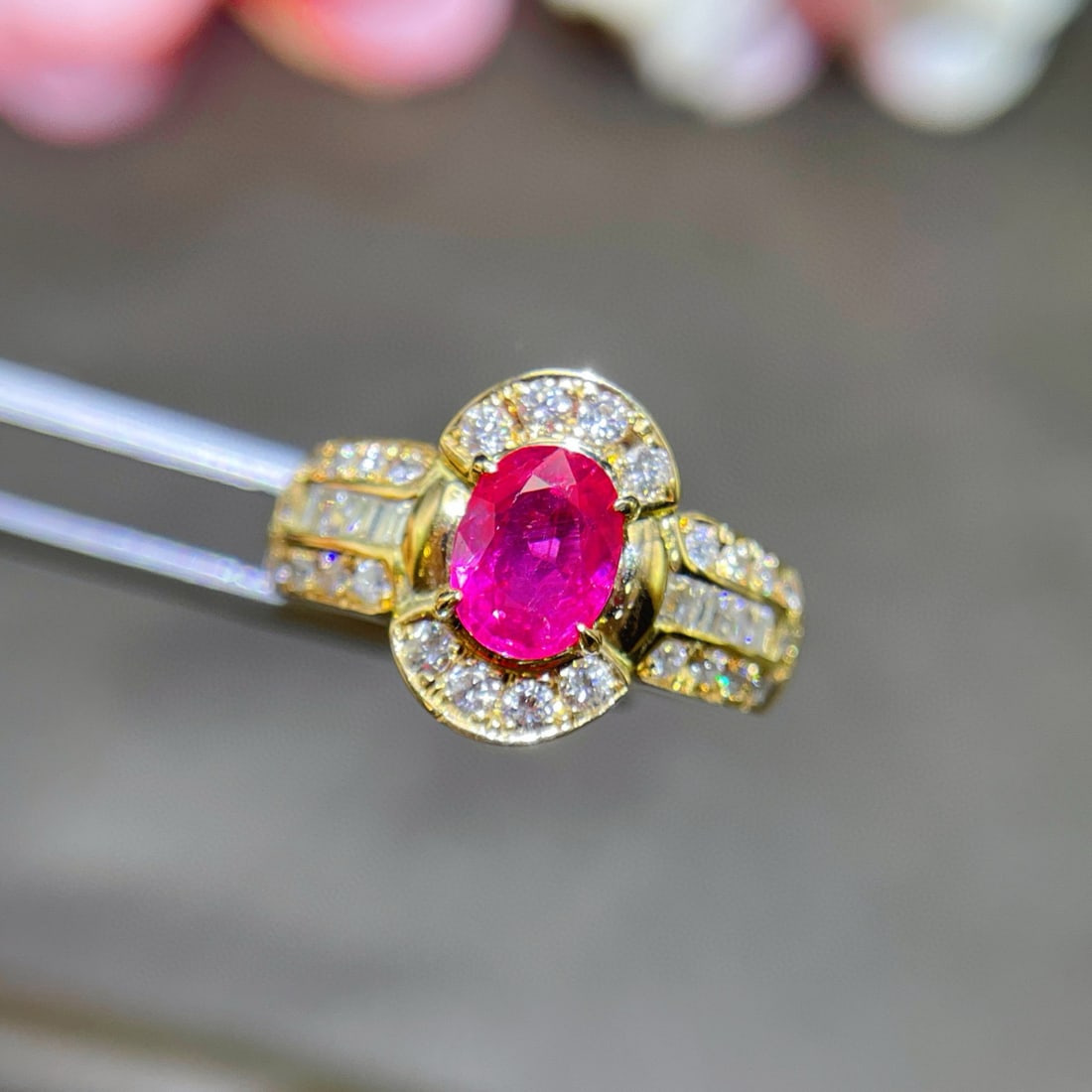 14k Gold 1.86 Ctw Natural Sapphire & Diamond Ring - 3