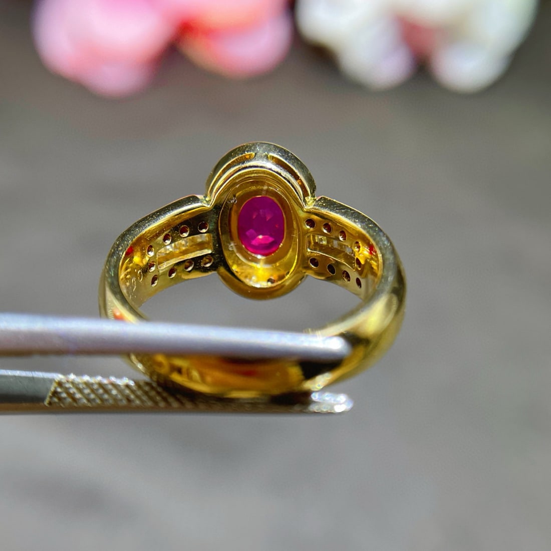 14k Gold 1.86 Ctw Natural Sapphire & Diamond Ring - 5