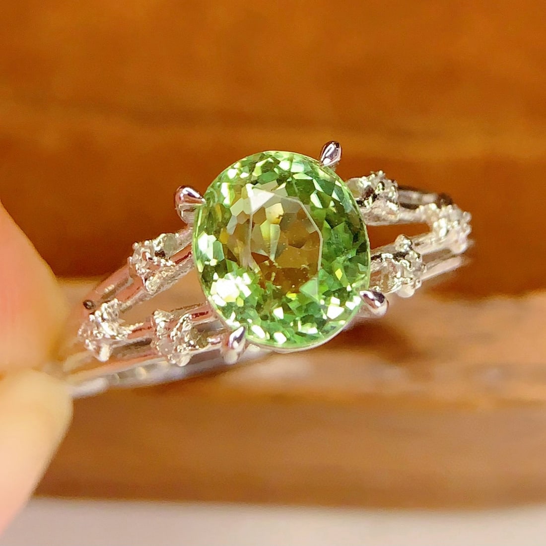 14k Gold 2 Ct Natural Tourmaline & Diamond Ring - 3