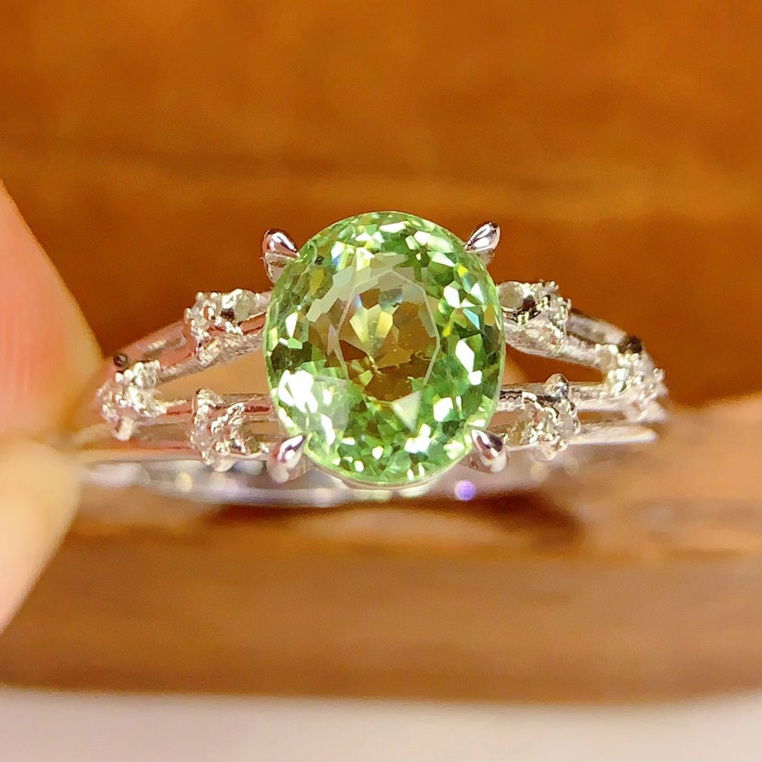 14k Gold 2 Ct Natural Tourmaline & Diamond Ring - 4