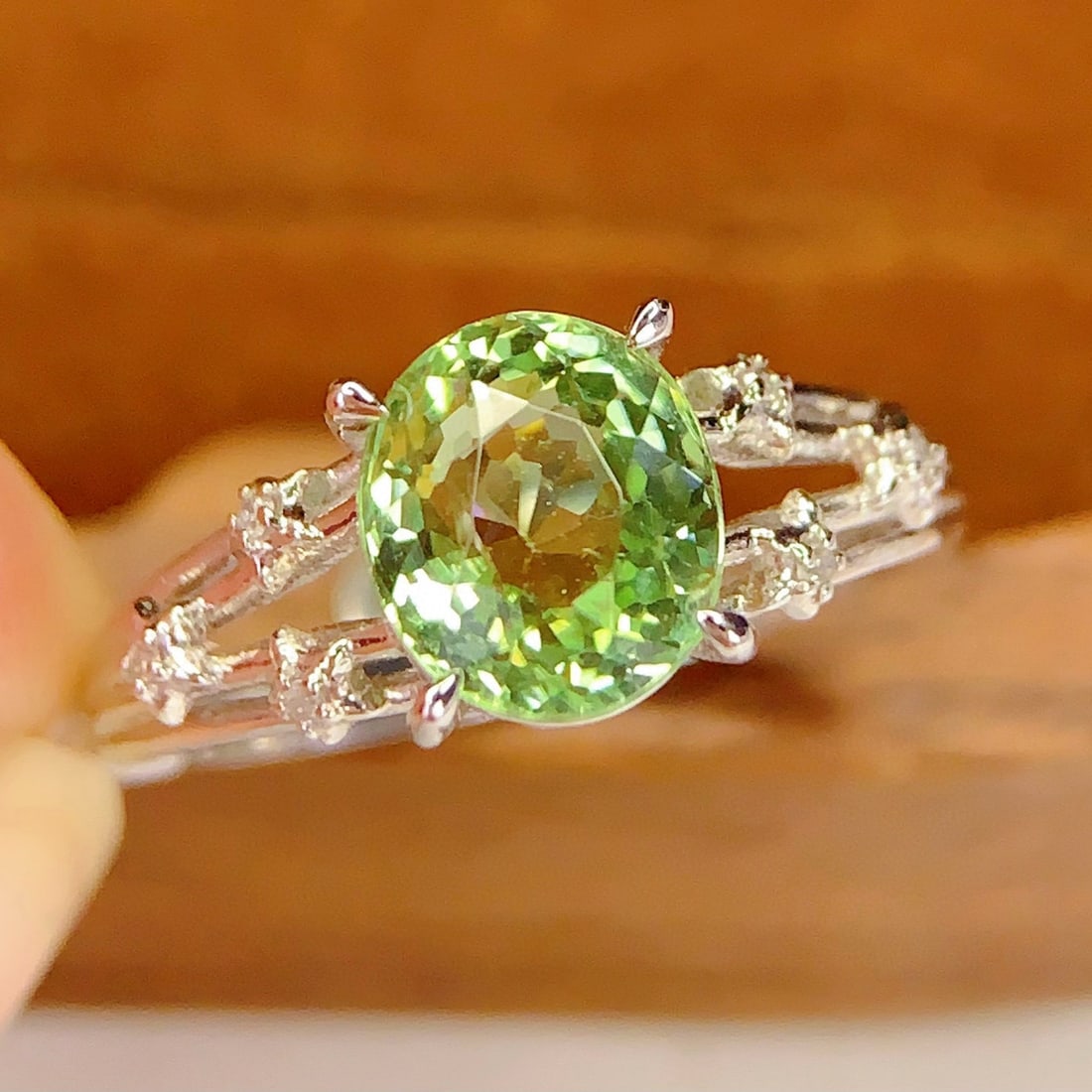 14k Gold 2 Ct Natural Tourmaline & Diamond Ring - 5