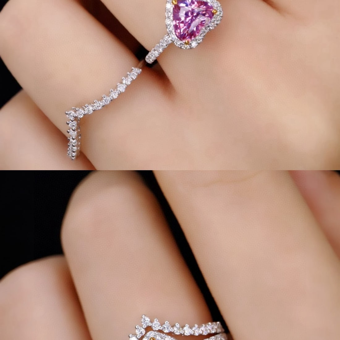 14k Gold 1.67 Ctw Natural Sapphire & Diamond Ring - 4