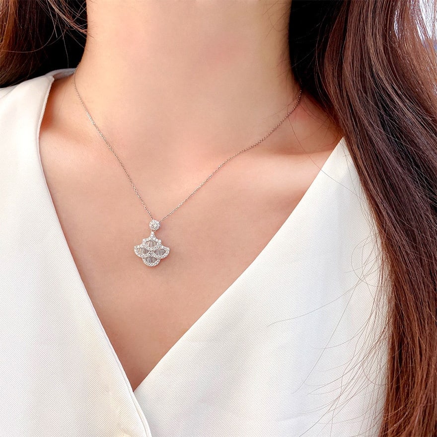 14k Gold 0.55 Ct Natural H Diamond Pendant( Without Chain ) - 6