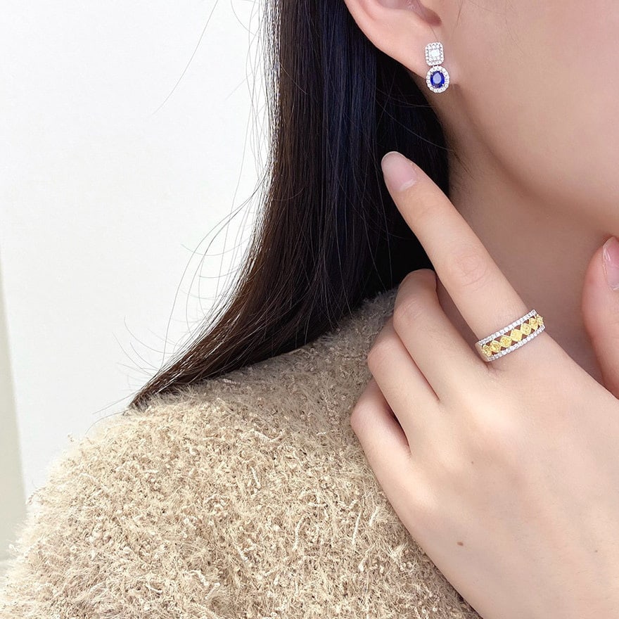 14k Gold 1.15 Ctw Natural Yellow Diamond & Diamond Ring - 4