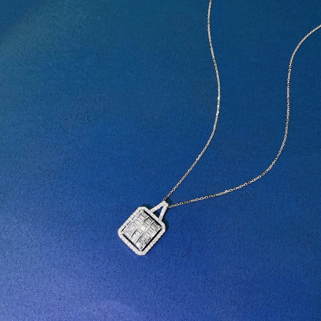 14k Gold 0.85 Ctw Natural H Diamond Necklace - 4