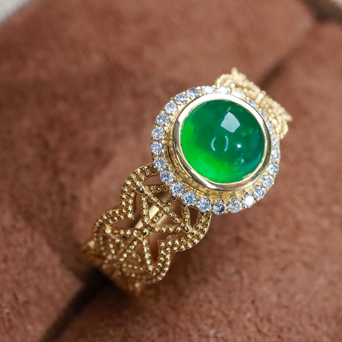 14k Gold 1.19 Ctw Natural Emerald & Diamond Ring - 2
