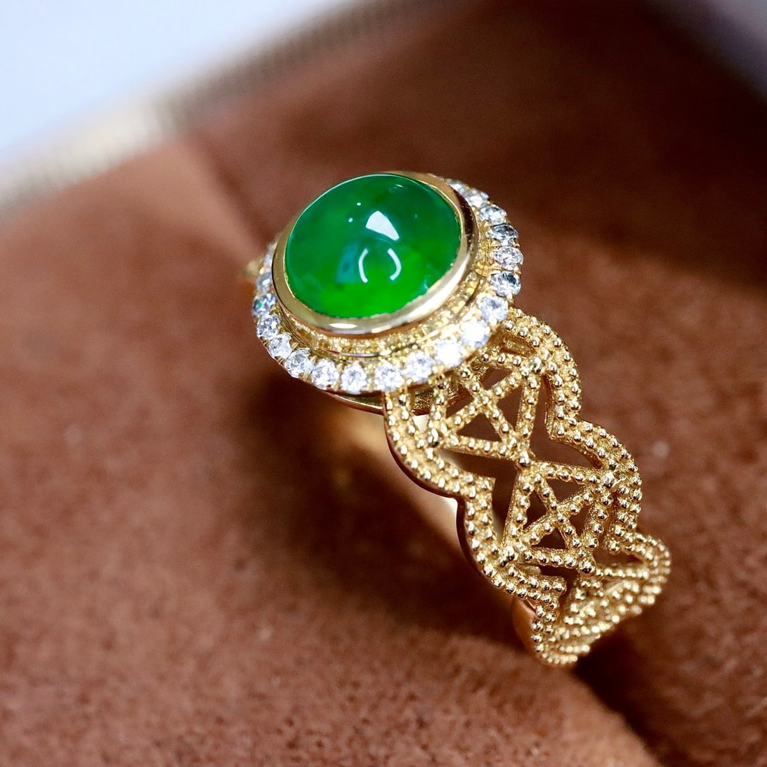 14k Gold 1.19 Ctw Natural Emerald & Diamond Ring - 4