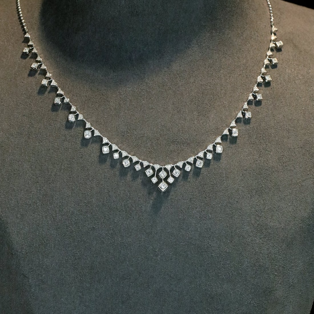 14k Gold 1.16 Ct Natural H Diamond Necklace - 3