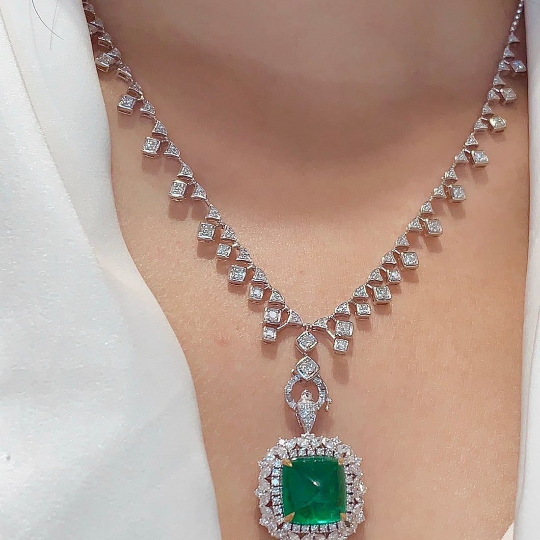 14k Gold 1.16 Ct Natural H Diamond Necklace - 6