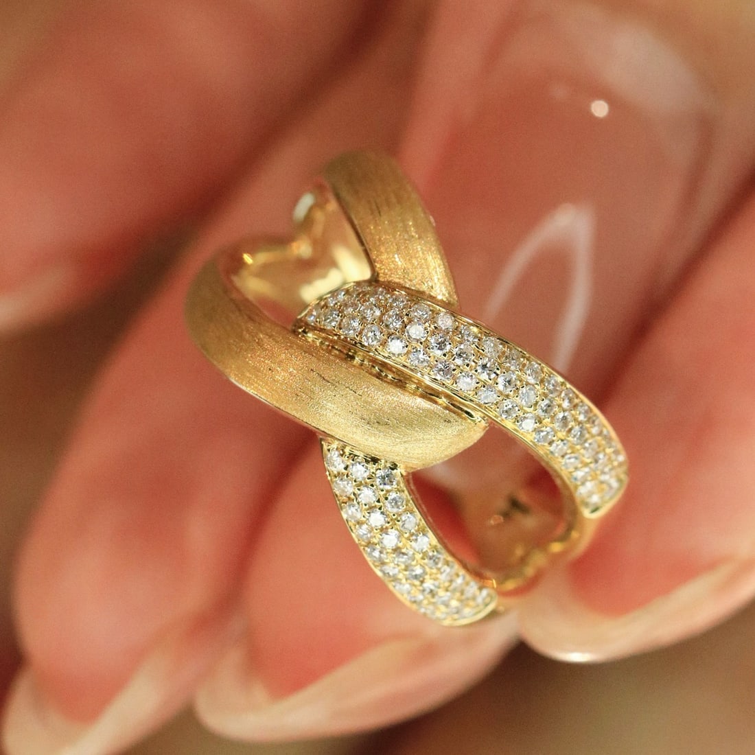 14k Gold 0.35 Ct Natural H Diamond Ring - 4