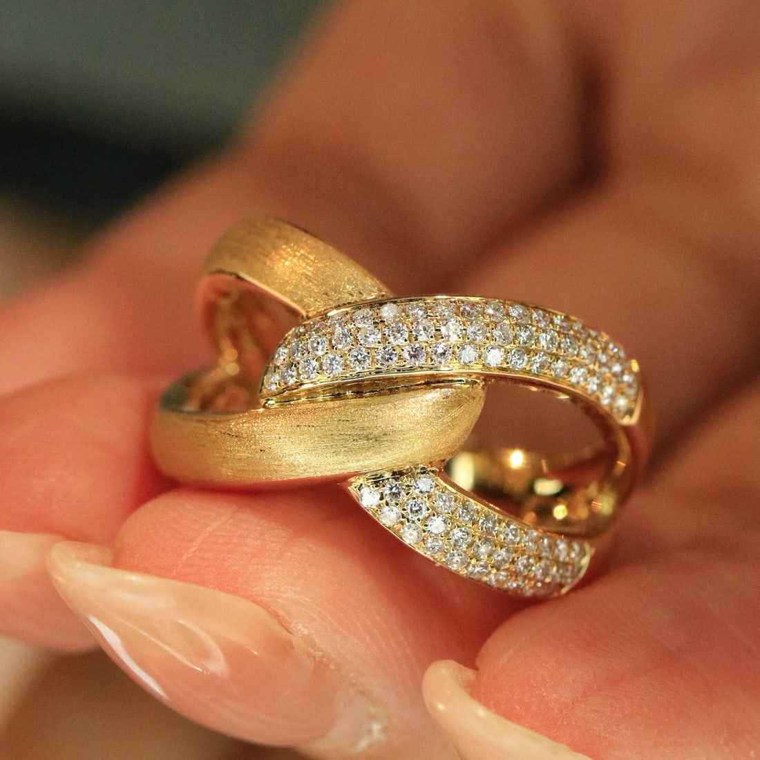 14k Gold 0.35 Ct Natural H Diamond Ring - 5