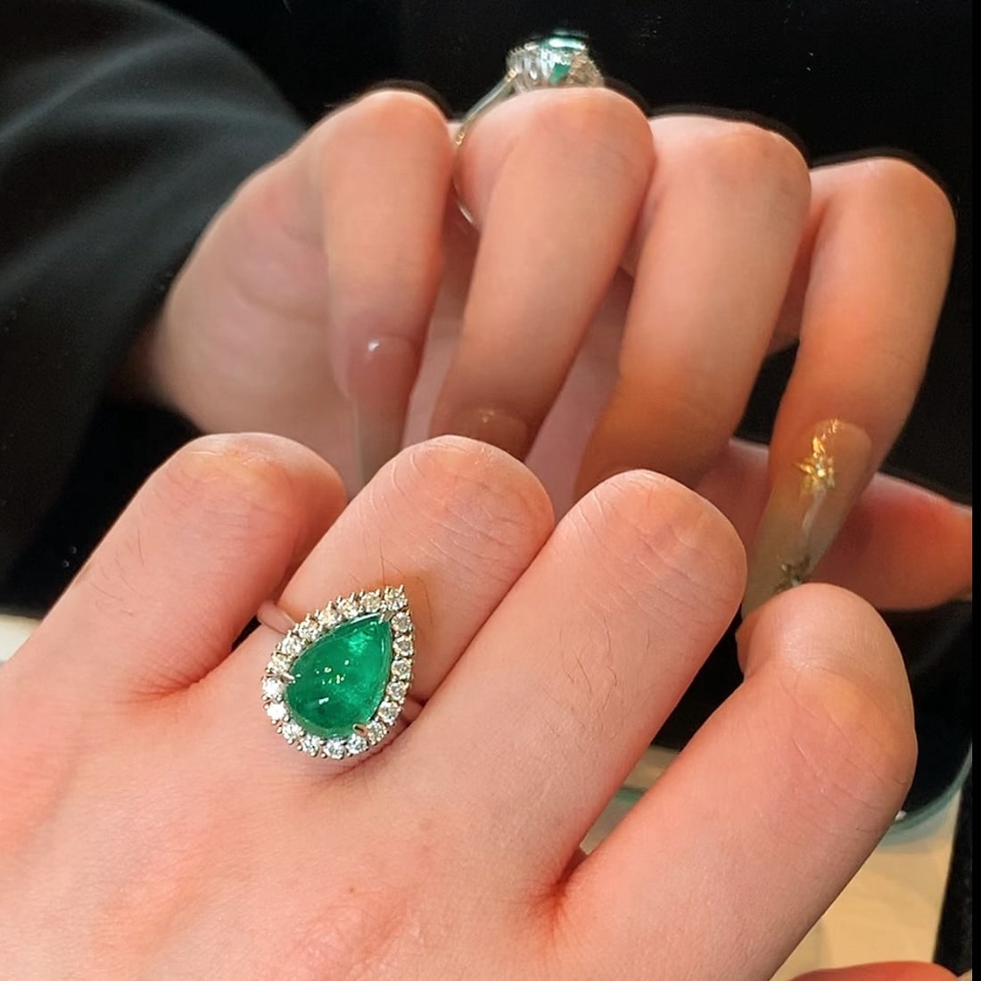 14k Gold 4.15 Ctw Natural Emerald & Diamond Ring/pendant( Without Chain ) - 5