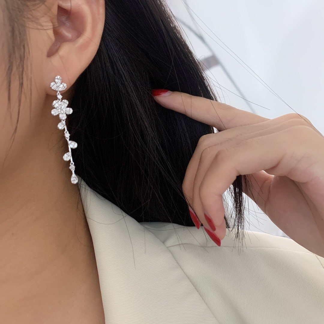 14k Gold 1.06 Ct Natural H Diamond Earrings - 5