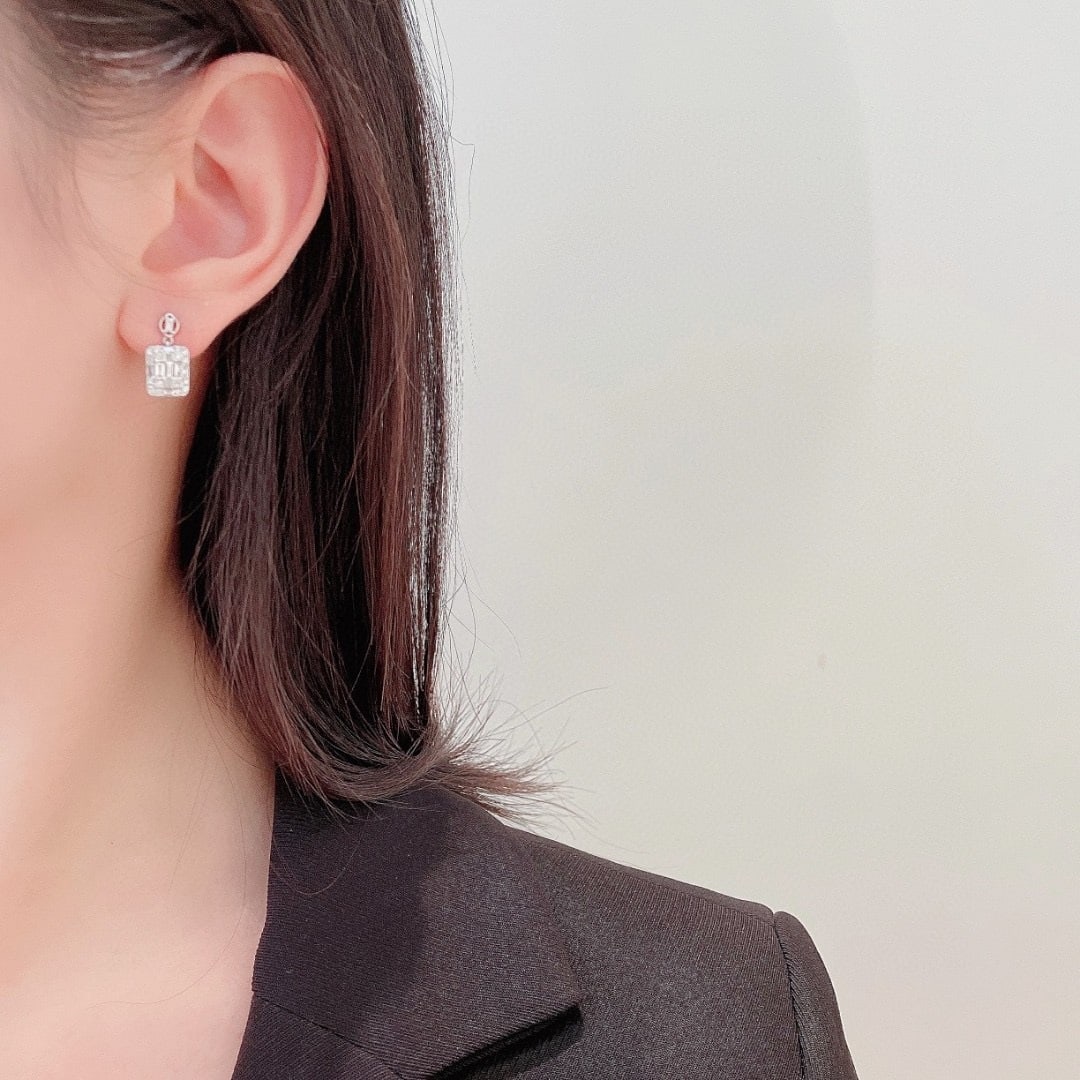 14k Gold 0.80 Ctw Natural H Diamond Earrings - 2